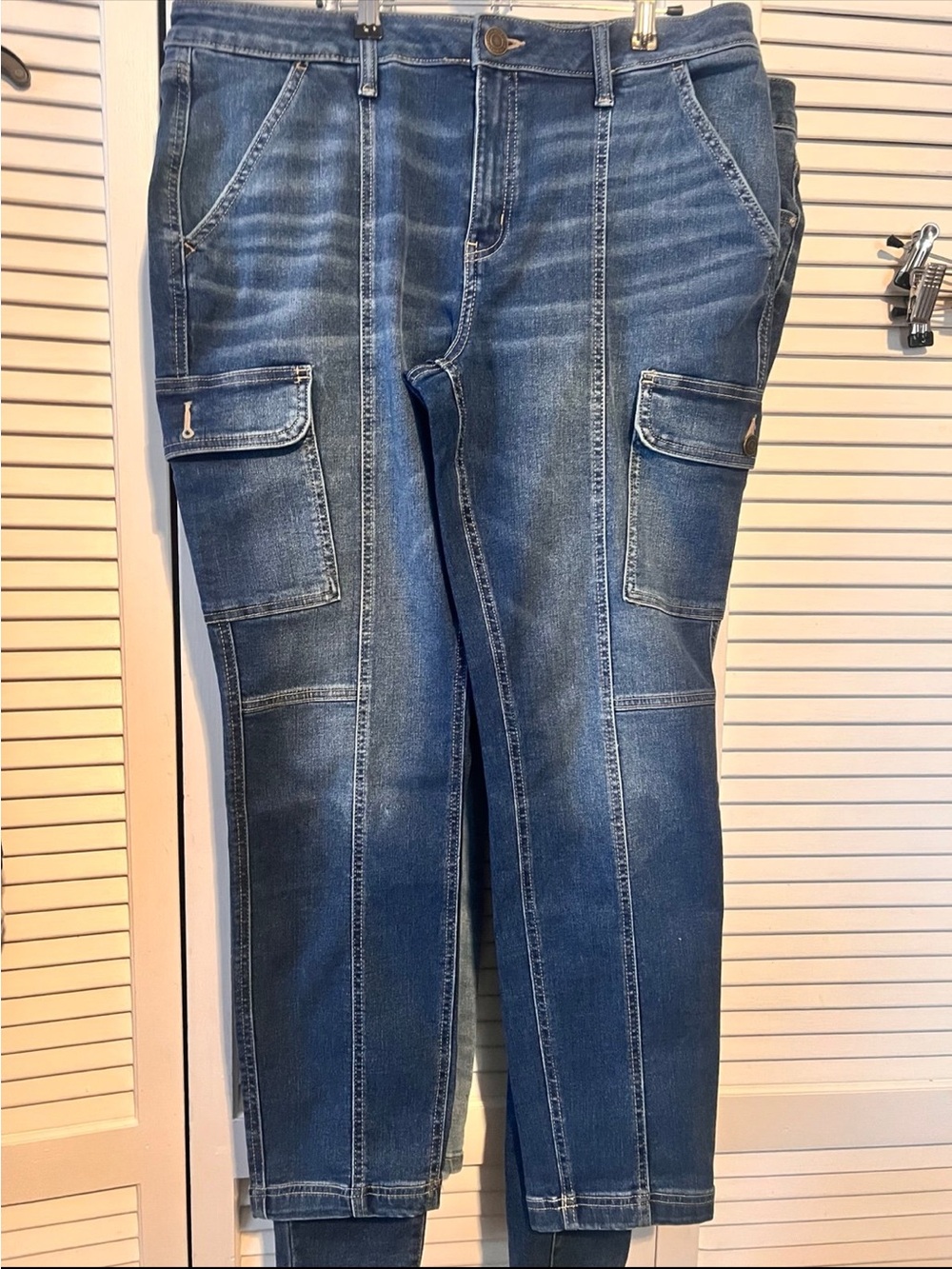 Juniors “SO”Blue Denim Cargo Jeans - Classic Utility Style (CP)